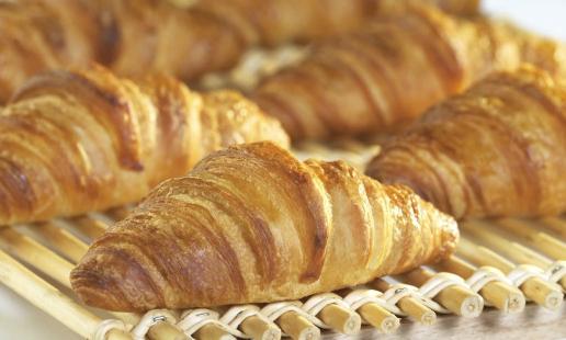 Croissants of yeast puff pastry - a real French delicacy