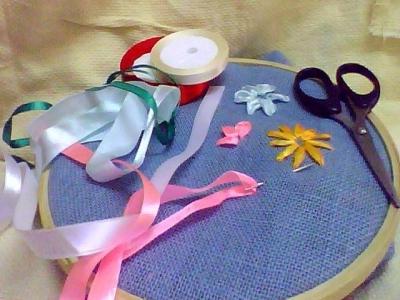 embroidery with ribbons for beginners